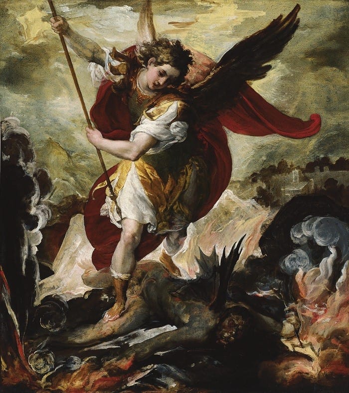 Francesco Maffei. San Miguel arcángel venciendo a Lucifer, hacia 1656. Colección Thyssen-Bornemisza,