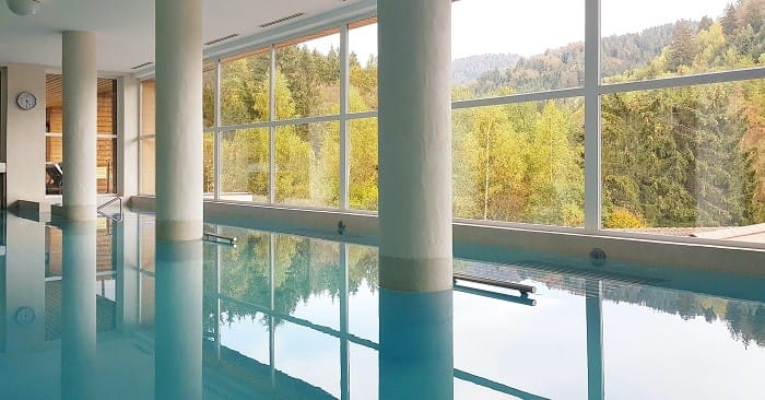 interior de un balneario