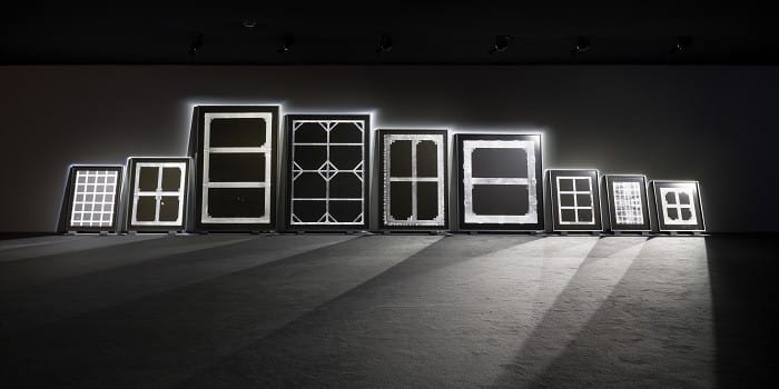 foto en blanco y negro de la colección de arte de Walid Raad en el museo Thyssen
