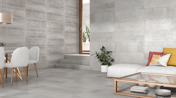 espacio de un hogar con suelos y paredes de Leroy Merlin