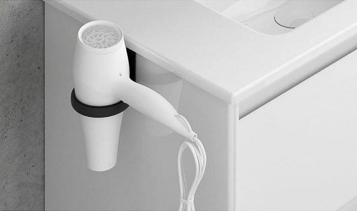 soporte para secador en negro