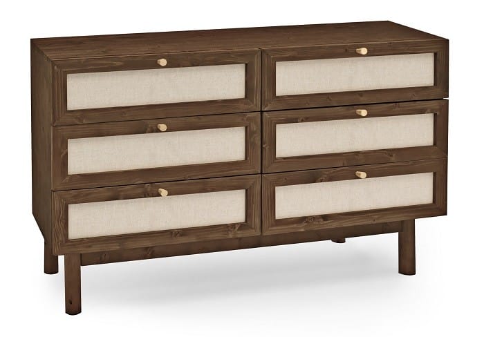 cómoda de Decowood de madera de nogal