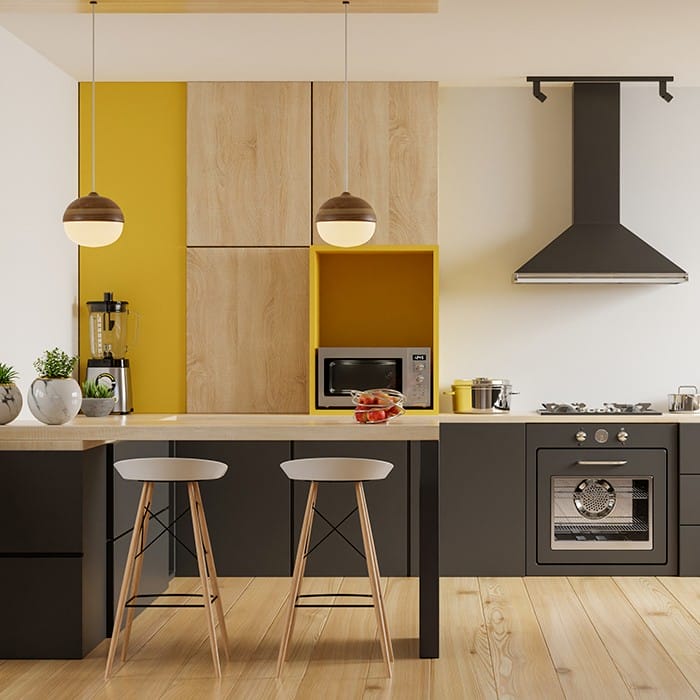 salon abierto a la cocina concepto moderno