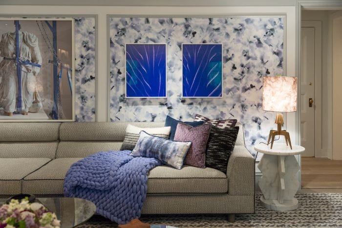 Salón con el color de decoración tendencia para el 2022