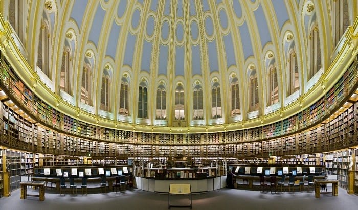 Interior de la Sala circular de lectura del museo británico