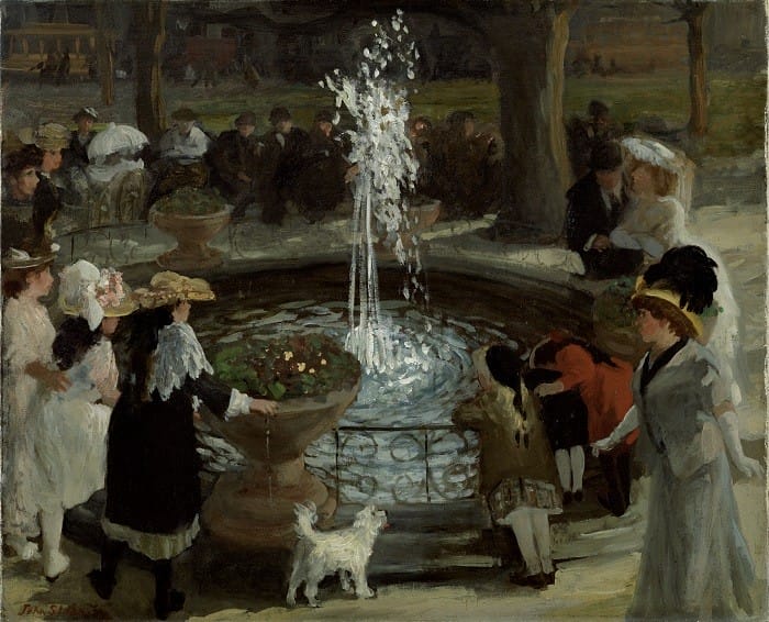 John Sloan, Surtidor en Madison Square, 1907