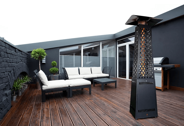 estufa de pellet para el exterior jardín