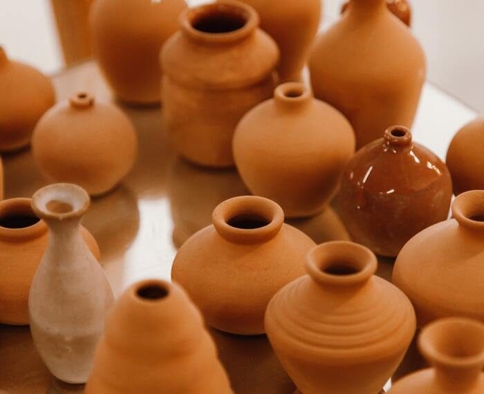 conjunto jarrones ceramica