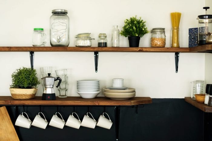 cocina muy buen ordenada y organizada