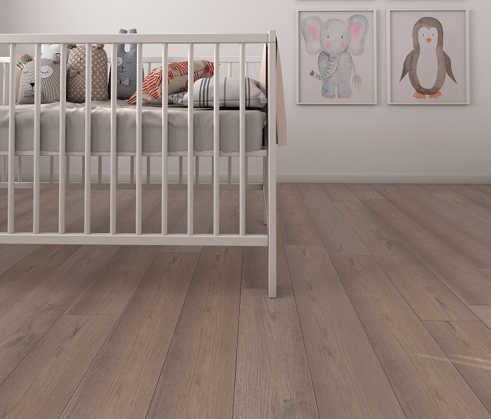 habitación infantil con suelo laminado de Leroy Merlin