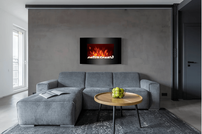 chimenea eléctrica en salón