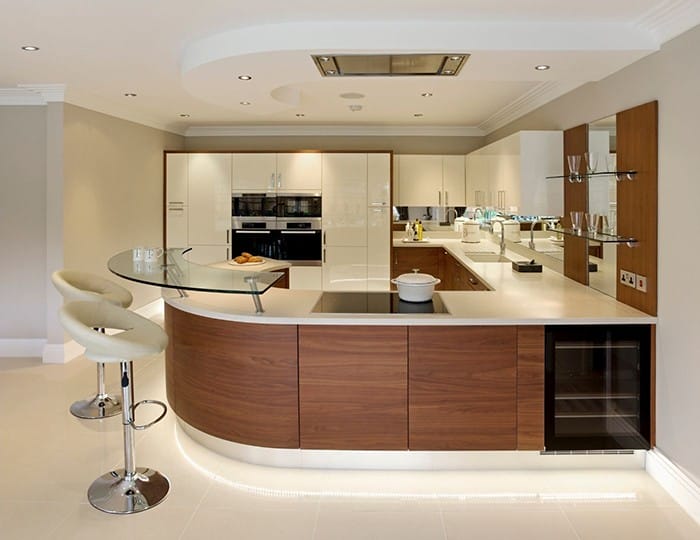 diseño de cocina curva