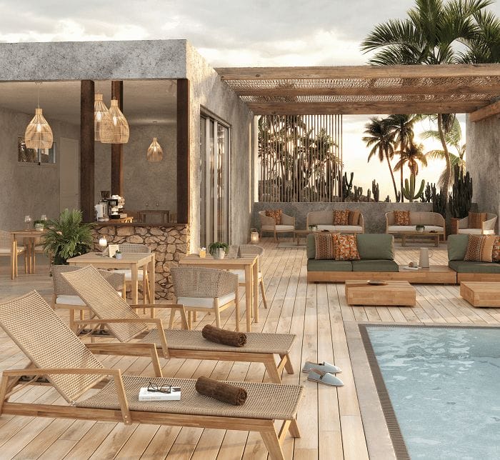 jardín del hotel bari exterior