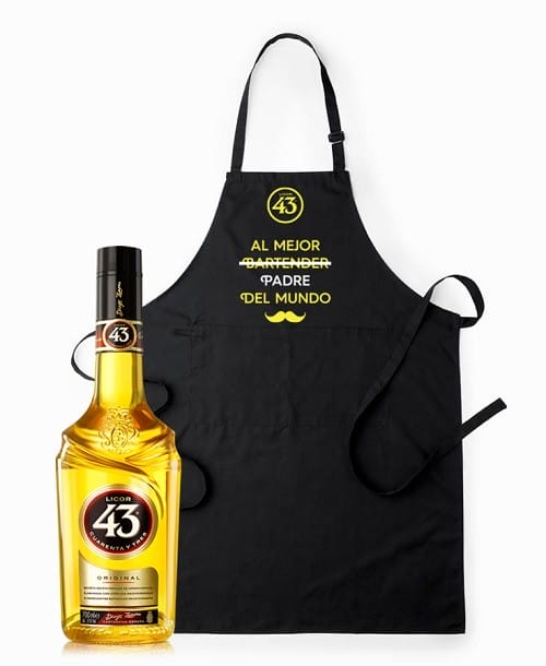 Licor43 con delantal para regalo Día del Padre