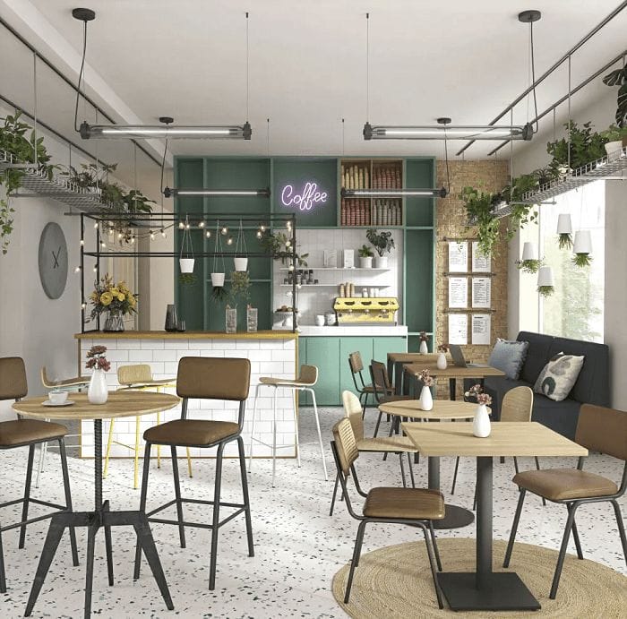 cafetería con decoración de maisons du monde