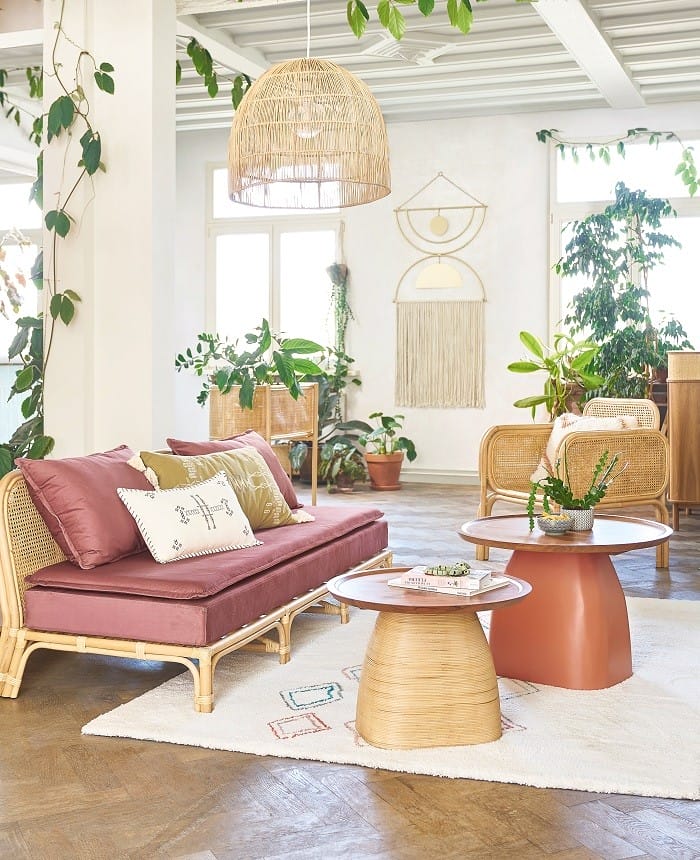 salón estilo exótico de maison du monde