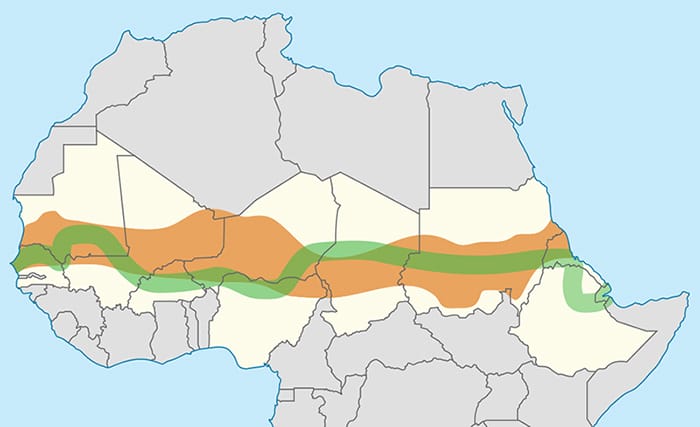 Mapa de la Gran Muralla Verde Africana