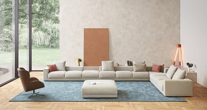 salón con chaise longe doble