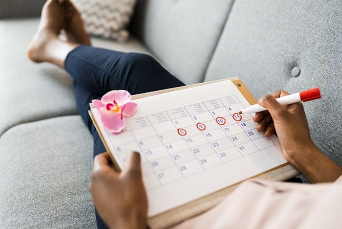 tabla de ciclo menstrual