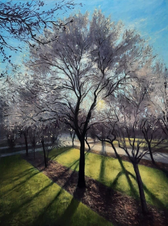 Exposición de pintura de Tomás Baleztena inspirada en los jardines más emblemáticos de Madrid