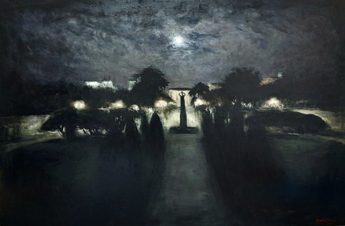 Exposición de pintura de Tomás Baleztena inspirada en los jardines más emblemáticos de Madrid