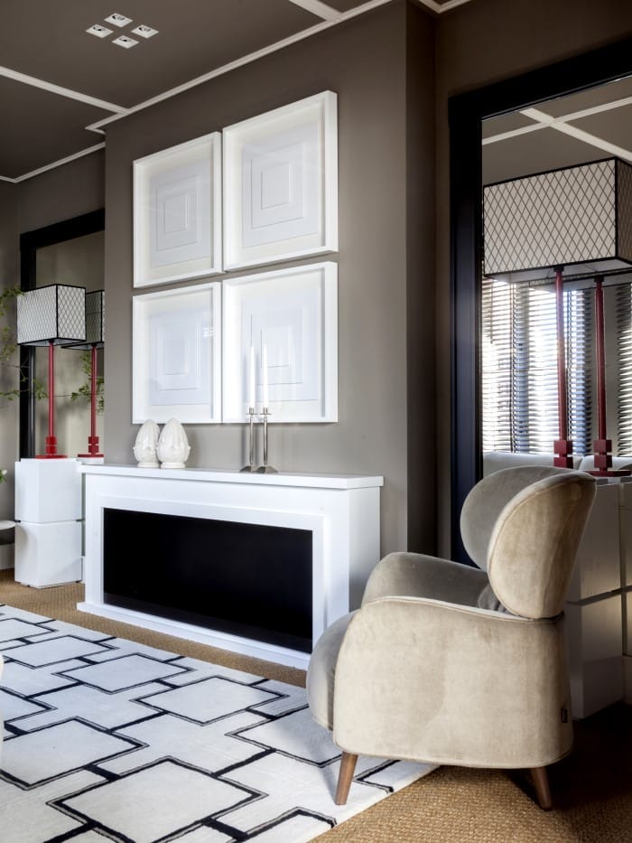 chimenea moderna apagada casa decor