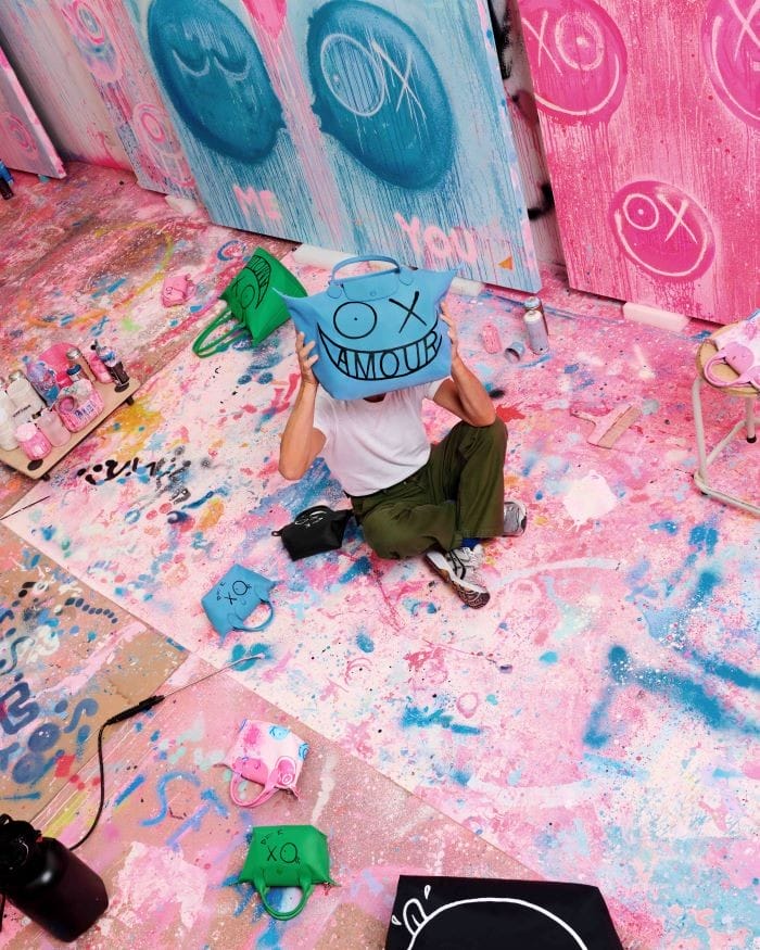 bolso diseño azul Longchamp