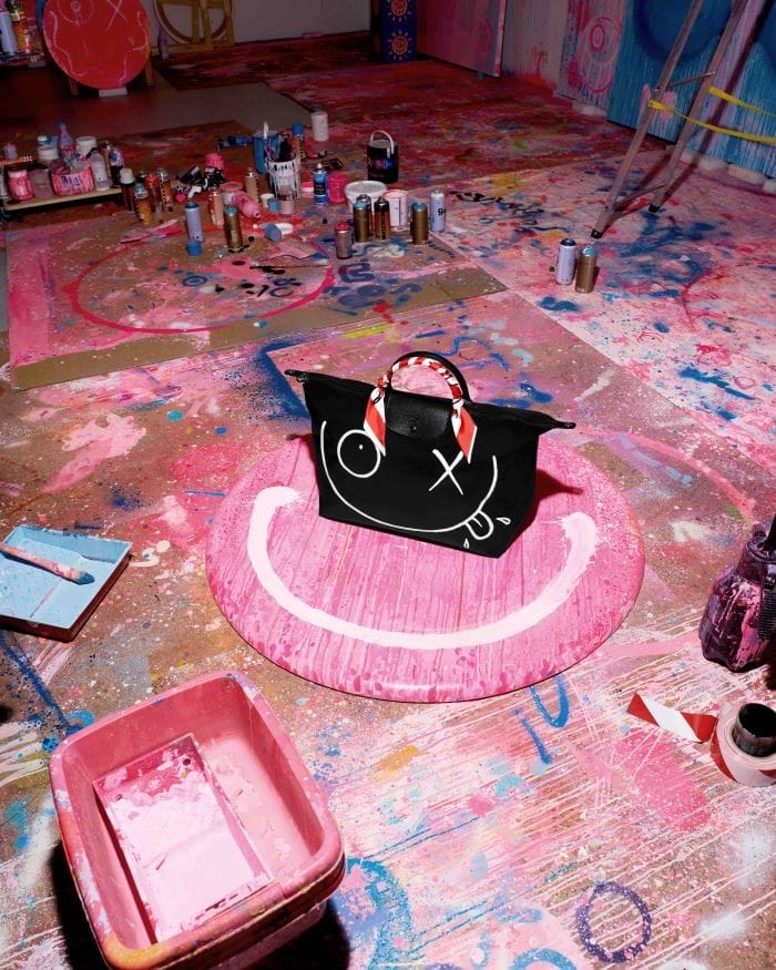 bolso negro diseño longchamp