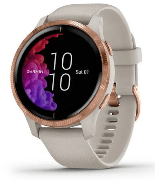 reloj dorado con funciones