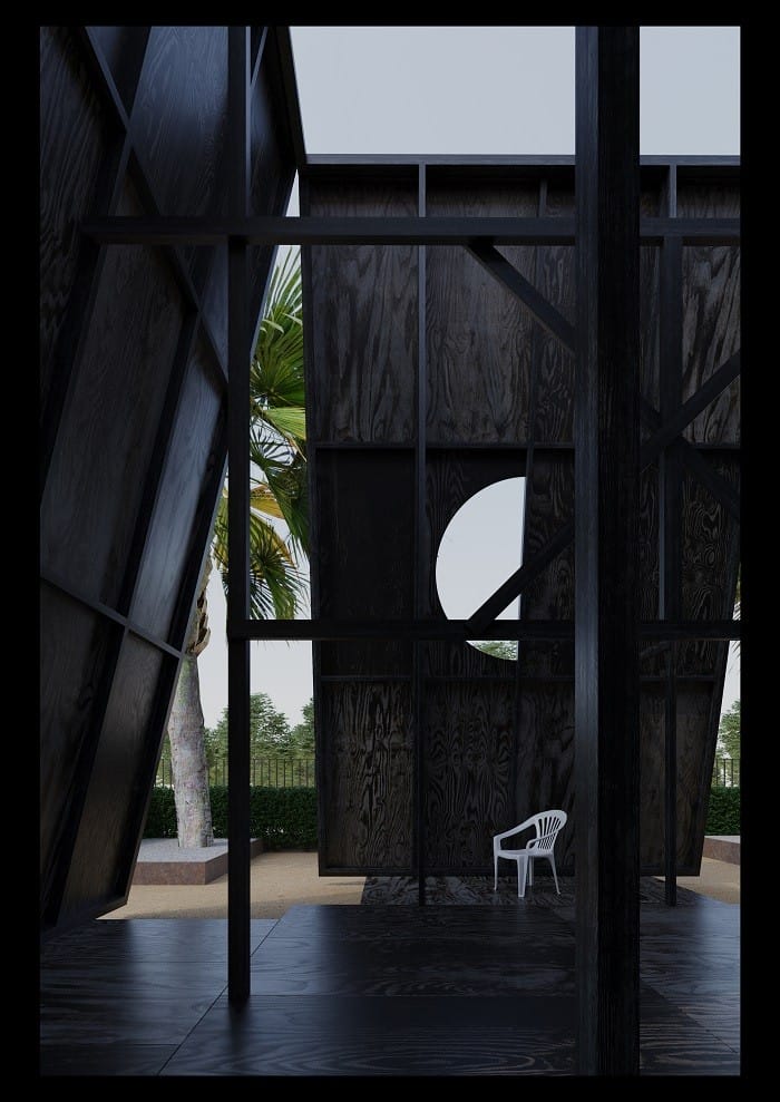 Estructura en su interior