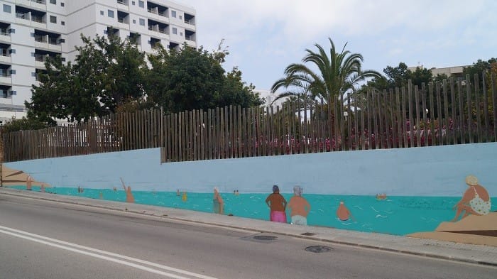 arte urbano fachada pintada en Mallorca