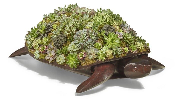 Escultura tortuga verde