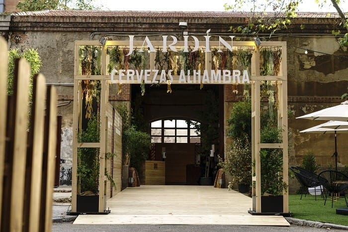 Entrada a Jardín Cervezas Alhambra en Madrid