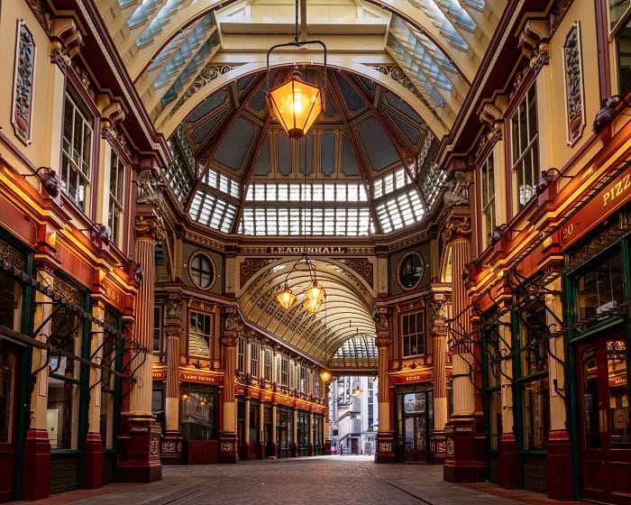 Mercado gastronómico en Londres