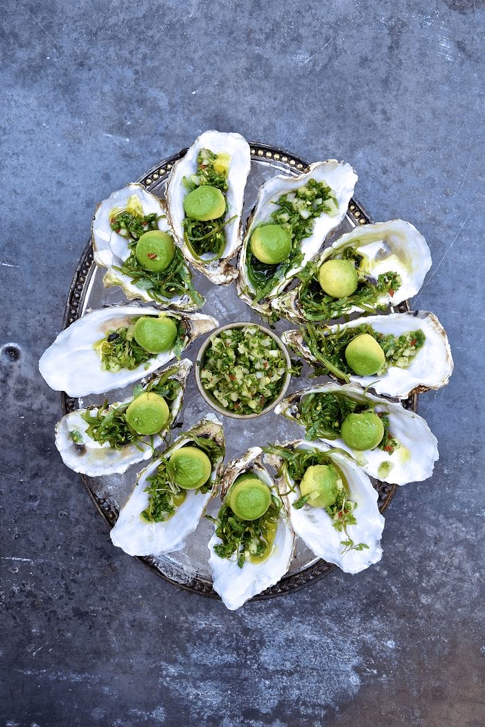 Receta de ostras saludable con aguacate