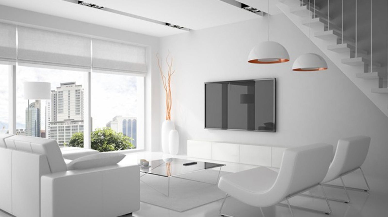 Minimalismo en decoración espacio neutro