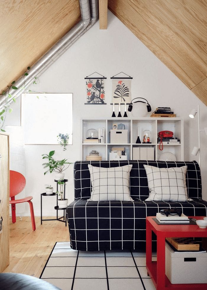 Salón con decoración de Ikea