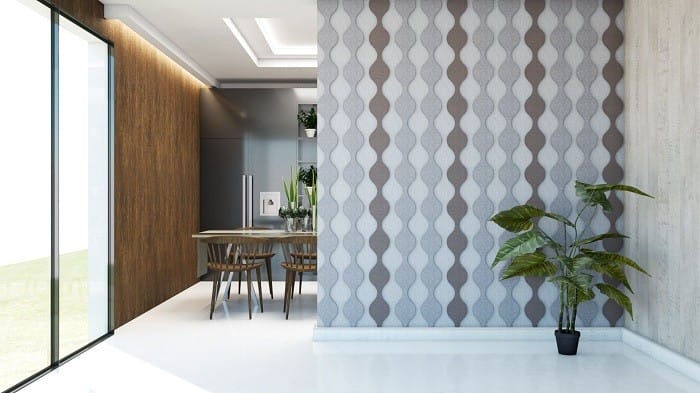 Panel acústico con módulos verticales