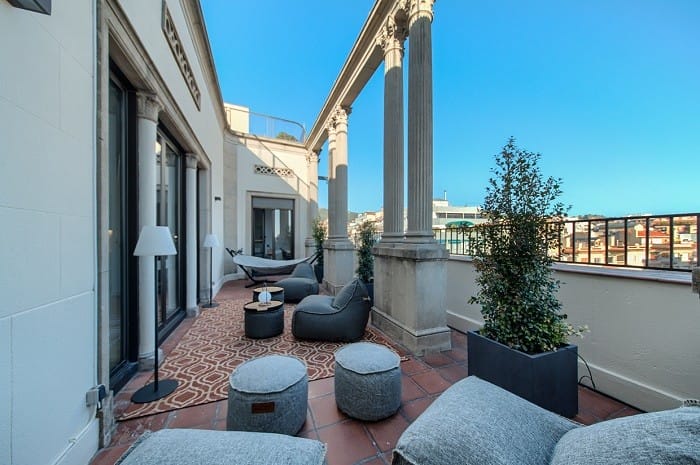 terraza de un coliving