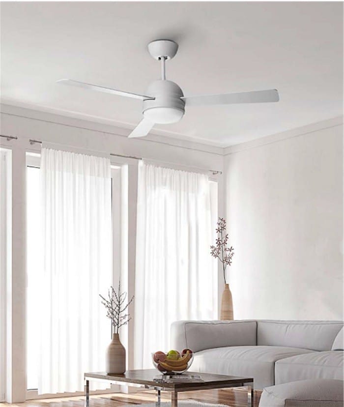 lámpara con ventilador doble función