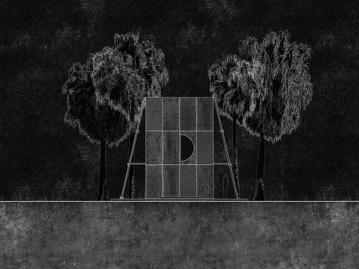 Casa con cuatro palmeras de Concéntrico