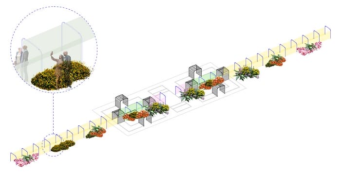 Diseño maqueta de parque romántico