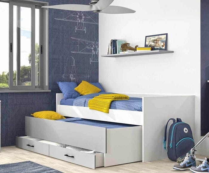 cama nido en habitación juvenil