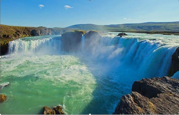 Paisaje de cataratas del norte de Europa