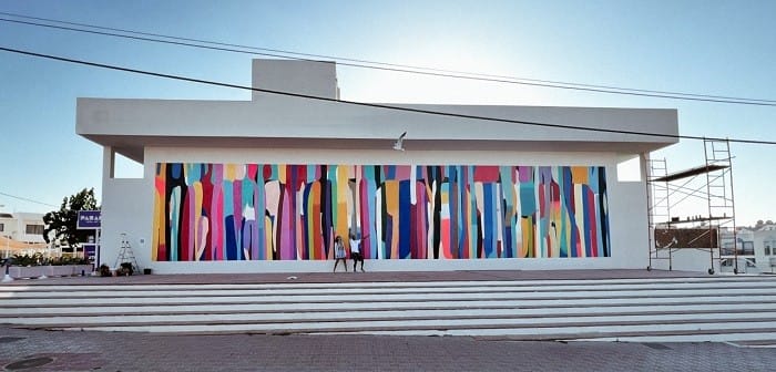 Pintura en muro en Adda Gallery Ibiza