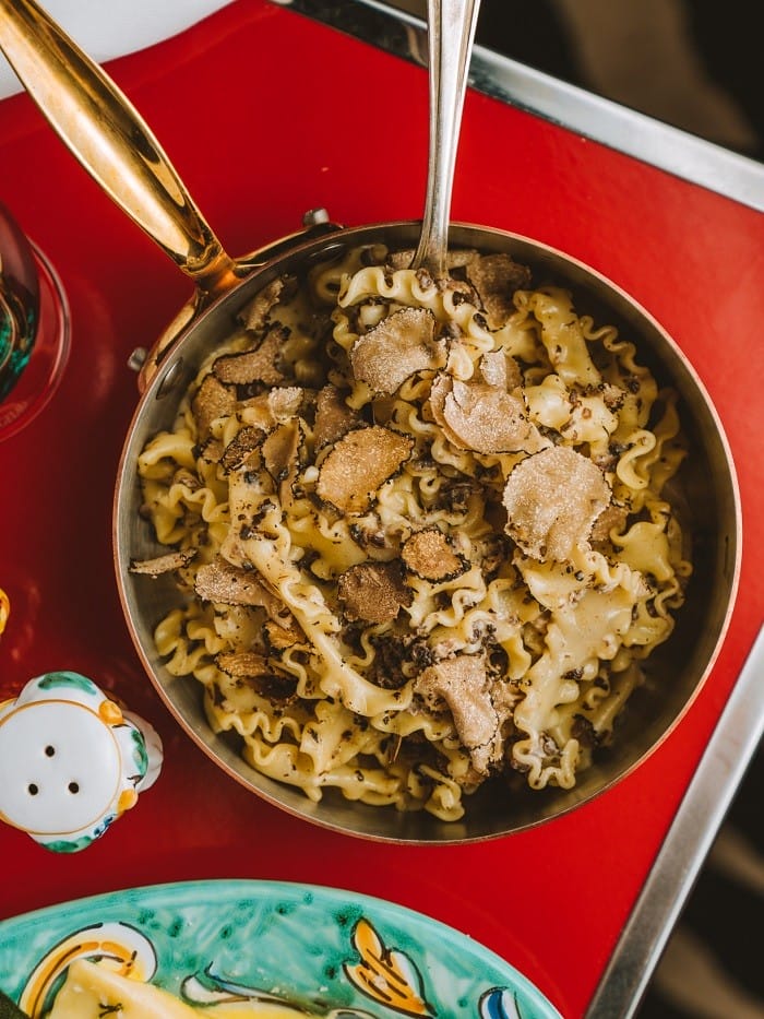 plato de pasta con trufas Giorgia