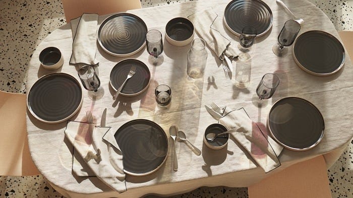 mesa con platos de ikea