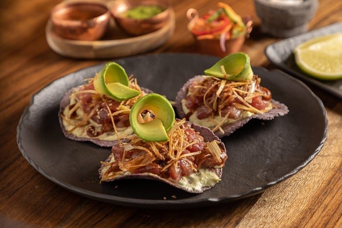 Plato mexicano con insectos