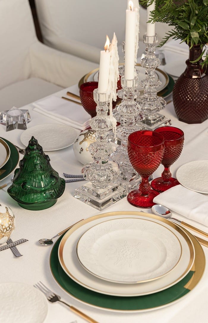 decoración mesa navidad