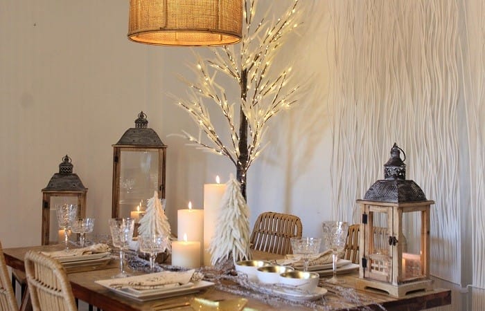 adornos para decoración mesa de Navidad